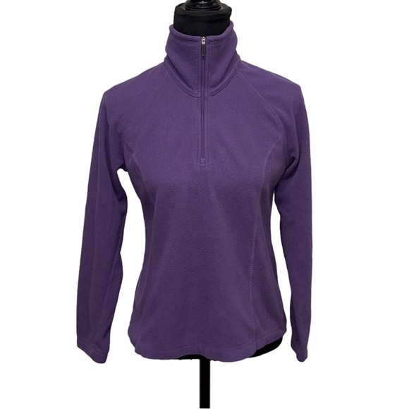 Lands' End Tops - Lands’ End Purple 1/4 Zip Fleece Pullover Small Cozy Soft